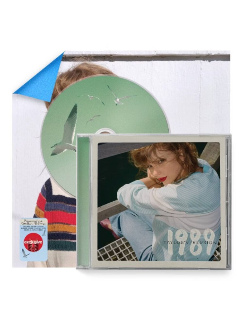 NEW Taylor Swift 1989 (Taylor's Version) Aquamarine Green Deluxe Poster CD
